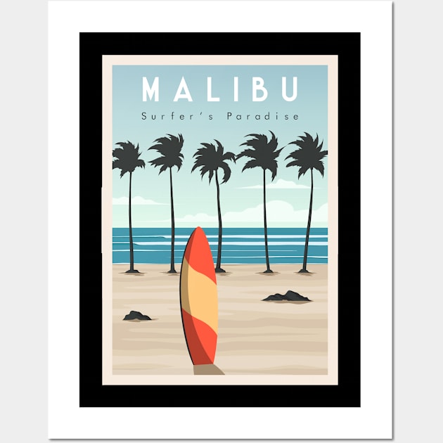 Malibu surf beach Wall Art by SerenityByAlex